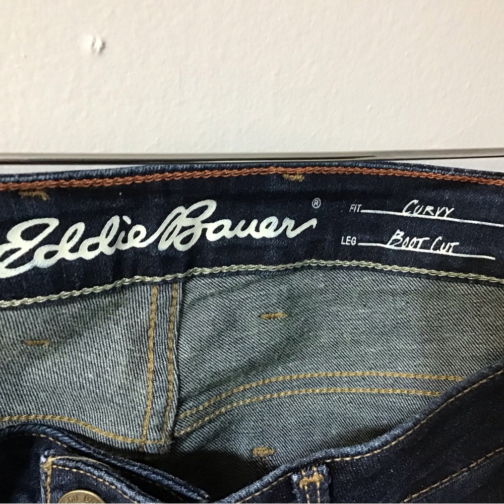 Eddie Bauer NWOT Women’s 14 Tall, Deep Indigo, Bootcut,Curvy - Picture 2 of 5
